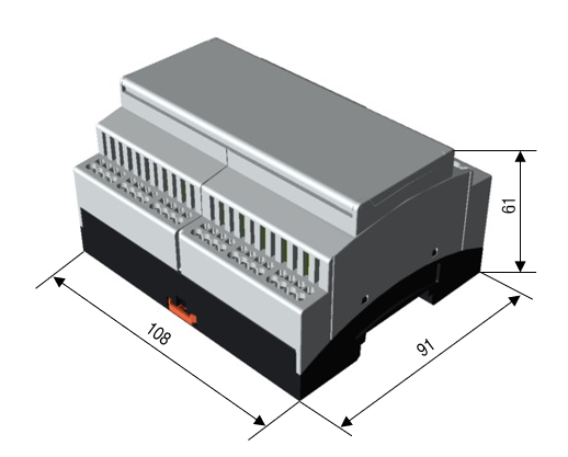 Abbildung Hutschienengehäuse LED Steuergerät aiXLED